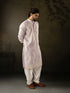 Light Purple Rayon Mens Kurta With Payjama - Close-up View | Samyak Fashion