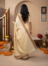 Light Yellow Manipuri Kalam Silk Elegant Party Wear Saree Collection With Blouse - Detail View | Samyak Fashion