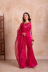 Magenta Organza Salwar Suit - Front View | Samyak Fashion