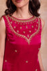 Magenta Organza Salwar Suit - Close-up View | Samyak Fashion