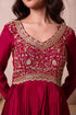 Maroon Chinon Salwar Suit - Full View | Samyak Fashion