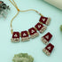 Maroon Choker Set-imitation - Back View | Samyak Fashion