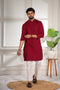 Maroon Cotton Mens Kurta With Payjama - Front View | Samyak Fashion