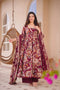 Maroon Cotton Silk Salwar Suit - Front View | Samyak Fashion