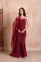 Maroon Crepe Salwar Suit - Front View | Samyak Fashion