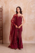 Maroon Crepe Salwar Suit - Front View | Samyak Fashion
