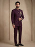 Maroon Doniar Satin Mens Men's Jodhpuri - Side View | Samyak Fashion