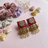 Maroon Earrings - Back View | Samyak Fashion