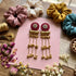 Maroon Earrings - Back View | Samyak Fashion