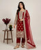 Maroon Faux Georgette Elegant Salwar Suit - Front View | Samyak Fashion