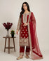 Maroon Faux Georgette Elegant Salwar Suit - Front View | Samyak Fashion