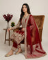 Maroon Faux Georgette Elegant Salwar Suit - Back View | Samyak Fashion