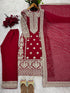 Maroon Faux Georgette Elegant Salwar Suit - Side View | Samyak Fashion