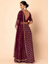 Maroon Georgette Lehenga Choli - Back View | Samyak Fashion