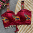Maroon Heavy Magic Cotton Blouse - Detail View | Samyak Fashion