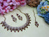 Maroon Necklace - Side View | Samyak Fashion