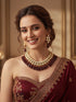 Maroon Necklace Set - Front View | Samyak Fashion