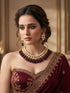 Maroon Necklace Set - Back View | Samyak Fashion