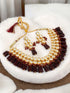 Maroon Necklace Set - Side View | Samyak Fashion