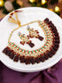 Maroon Necklace Set - Detail View | Samyak Fashion