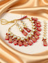 Maroon Necklace Set - Side View | Samyak Fashion