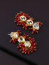Maroon Necklace Set - Detail View | Samyak Fashion