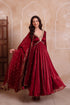 Maroon Organza Salwar Suit - Side View | Samyak Fashion
