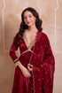 Maroon Organza Salwar Suit - Close-up View | Samyak Fashion