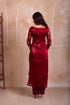 Maroon Organza Salwar Suit - Detail View | Samyak Fashion