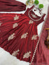 Maroon Pure Fendy Silk Elegant Salwar Suit - Detail View | Samyak Fashion