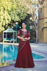 Maroon Rangoli Crush Silk Lehenga Choli Ethnic - Front View | Samyak Fashion