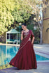 Maroon Rangoli Crush Silk Lehenga Choli Ethnic - Back View | Samyak Fashion