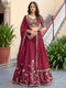 Maroon Rangoli Silk Lehenga Choli - Front View | Samyak Fashion