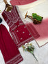 Maroon Rayon Cotton Elegant Salwar Suit - Detail View | Samyak Fashion