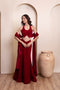 Maroon Velvet Arty Lehenga Choli - Front View | Samyak Fashion