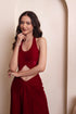 Maroon Velvet Arty Lehenga Choli - Full View | Samyak Fashion