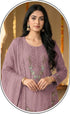 Mauve Chiffon Salwar Suit - Back View | Samyak Fashion