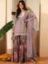 Mauve Fendy Satin Salwar Suits - Front View | Samyak Fashion