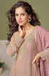 Mauve Georgette Salwar Suit - Back View | Samyak Fashion