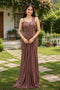 Mauve Real Premium Lycra Gown - Front View | Samyak Fashion