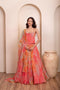Multi Chiffon Arty Lehenga Choli - Front View | Samyak Fashion