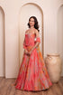 Multi Chiffon Arty Lehenga Choli - Side View | Samyak Fashion