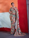 Multi-colour Crepe Elegant Party Wear Saree Collection With Blouse - Front View | Samyak Fashion