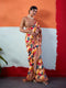 Multi-colour Crepe Elegant Party Wear Saree Collection With Blouse - Front View | Samyak Fashion