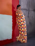 Multi-colour Crepe Elegant Party Wear Saree Collection With Blouse - Side View | Samyak Fashion