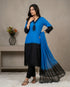 Multi French Crepe Silk Elegant Salwar Suit - Back View | Samyak Fashion