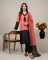 Multi French Crepe Silk Elegant Salwar Suit - Back View | Samyak Fashion