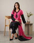 Multi French Crepe Silk Elegant Salwar Suit - Back View | Samyak Fashion
