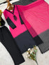 Multi French Crepe Silk Elegant Salwar Suit - Detail View | Samyak Fashion