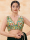 Multi Georgette Position Print Blouse - Front View | Samyak Fashion